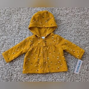 NWT Carters Newborn Quilted Jacket Hoodie